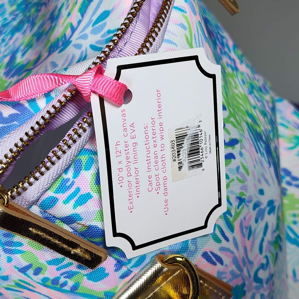 NWT Lilly Pulitzer Beach Cooler Shell of a Party large insulated lunchbox - Picture 6 of 11